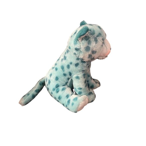 Aurora World Destination Nation Leopard Cheetah Plush Stuffed Animal Teal Aqua - Picture 3 of 7